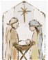 Betlehem Mária, Jozef a Ježiško (Haley Bush), 80 × 100 cm, bez rámu a bez vypnutia plátna - Maľovanie podľa čísel