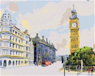 Big Ben v Londýně, 80×100 cm, bez rámu a bez vypnutí plátna - Painting by Numbers