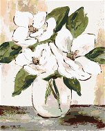 Biele magnólie (Haley Bush), 80 × 100 cm, bez rámu a bez napnutia plátna - Maľovanie podľa čísel