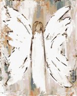 Biely maľovaný anjel (Haley Bush), 40×50 cm, bez rámu a bez vypnutia plátna - Maľovanie podľa čísel