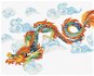 Čínský drak v oblacích, 80×100 cm, vypnuté plátno na rám - Painting by Numbers