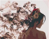 Dívka s parfémovým kouřem, 40×50 cm, bez rámu a bez vypnutí plátna - Painting by Numbers