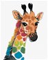 Dúhová žirafa, 80 × 100 cm, plátno napnuté na rám - Maľovanie podľa čísel