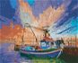 Italská rybářská loď v Itálii, 80×100 cm, vypnuté plátno na rám - Painting by Numbers