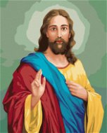 Ježíš Kristus, 40×50 cm, bez rámu a bez vypnutí plátna - Painting by Numbers