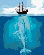 Keporkak napadá rybářskou loď, 80×100 cm, bez rámu a bez vypnutí plátna - Painting by Numbers