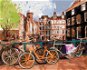 Bicykle v Amsterdame, 80 × 100 cm, bez rámu a bez napnutia plátna - Maľovanie podľa čísel