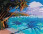 Krásné tyrkysové moře, 80×100 cm, bez rámu a bez vypnutí plátna - Painting by Numbers