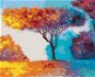 Krásny farebný strom v lese, 80 × 100 cm, bez rámu a bez vypnutia plátna - Maľovanie podľa čísel