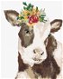 Kráva s květinou (Haley Bush), 80×100 cm, bez rámu a bez vypnutí plátna - Painting by Numbers