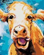 Kráva, 80×100 cm, bez rámu a bez vypnutí plátna - Painting by Numbers