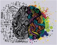 Kreatívne poňatie ľudského mozgu, 80 × 100 cm, plátno napnuté na rám - Maľovanie podľa čísel