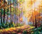 Les s odrazem sluníčka, 80×100 cm, bez rámu a bez vypnutí plátna - Painting by Numbers