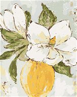 Magnólia v žltej váze II (Haley Bush), 80 × 100 cm, bez rámu a bez napnutia plátna - Maľovanie podľa čísel