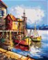 Malý přístav v Benátkách, 80×100 cm, bez rámu a bez vypnutí plátna - Painting by Numbers