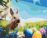 Malý veľkonočný zajačik, 80 × 100 cm, bez rámu a bez napnutia plátna - Maľovanie podľa čísel