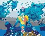 Meditácia spájajúca celý svet, 80 × 100 cm, plátno napnuté na rám - Maľovanie podľa čísel