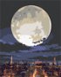 Měsíční svit nad nočním městem, 80×100 cm, vypnuté plátno na rám - Painting by Numbers