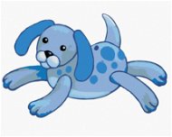 Modré plyšové šteňa (Sue Ellen Brown), 80 × 100 cm, bez rámu a bez napnutia plátna - Maľovanie podľa čísel