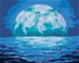 Modrý úsvit měsíce, 80×100 cm, bez rámu a bez vypnutí plátna - Painting by Numbers