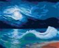 Mořská krajina s měsíčním svitem, 80×100 cm, bez rámu a bez vypnutí plátna - Painting by Numbers