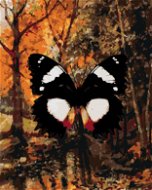 Motýl v podzimním lese, 80×100 cm, vypnuté plátno na rám - Painting by Numbers