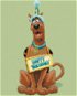 Narozeninový Scooby (Scooby Doo), 40×50 cm, bez rámu a bez vypnutí plátna - Painting by Numbers