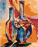 Otevřené sklenice s drinkem, 80×100 cm, vypnuté plátno na rám - Painting by Numbers