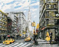 Pár na ulici v New Yorku, 80×100 cm, bez rámu a bez vypnutí plátna - Painting by Numbers