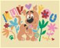 Plakát Scooby a květiny (Scooby Doo), 40×50 cm, bez rámu a bez vypnutí plátna - Painting by Numbers