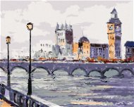 Pohled na Londýn, 80×100 cm, bez rámu a bez vypnutí plátna - Painting by Numbers