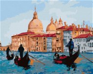 Pohled z gondol na Benátky, 80×100 cm, vypnuté plátno na rám - Painting by Numbers