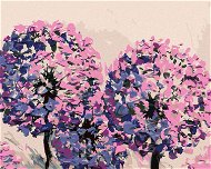 Pulzující levandule na růžovém pozadí, 80×100 cm, bez rámu a bez vypnutí plátna - Painting by Numbers