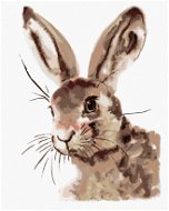 Roztomilý králík, 80×100 cm, bez rámu a bez vypnutí plátna - Painting by Numbers