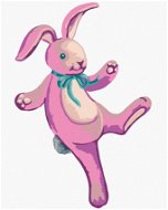 Ružový plyšový králik (Sue Ellen Brown), 80 × 100 cm, bez rámu a bez napnutia plátna - Maľovanie podľa čísel