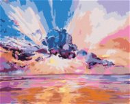 Růžový východ slunce, 80×100 cm, vypnuté plátno na rám - Painting by Numbers