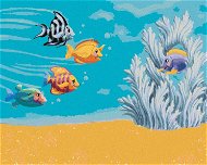 Rybičky plávajúce za kamarátom (Sue Ellen Brown), 80 × 100 cm, bez rámu a bez napnutia plátna - Maľovanie podľa čísel