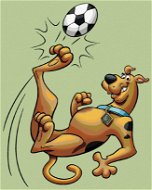 Scooby futbalista (Scooby Doo), 40×50 cm, bez rámu a bez vypnutia plátna - Maľovanie podľa čísel