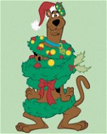 Scooby jako vánoční stromek (Scooby Doo), 40×50 cm, bez rámu a bez vypnutí plátna - Painting by Numbers