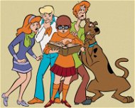 Shaggy, Scooby, Daphne, Velma a Fred (Scooby Doo), 40×50 cm, bez rámu a bez vypnutí plátna - Painting by Numbers