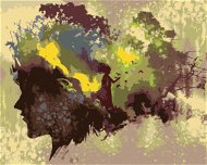 Silueta ženy v lese, 80 × 100 cm, bez rámu a bez napnutia plátna - Maľovanie podľa čísel
