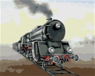 Stará lokomotiva II, 80×100 cm, bez rámu a bez vypnutí plátna - Painting by Numbers