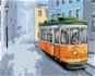 Stará žlutá tramvaj, 80×100 cm, bez rámu a bez vypnutí plátna - Painting by Numbers