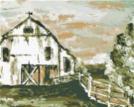 Stodola s plotem (Haley Bush), 80×100 cm, vypnuté plátno na rám - Painting by Numbers