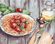 Špagety, 80×100 cm, bez rámu a bez vypnutí plátna - Painting by Numbers