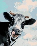 Šťastná kráva, 80×100 cm, bez rámu a bez vypnutí plátna - Painting by Numbers