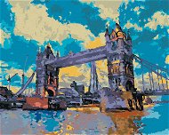 Tower Bridge v Londýně, 80×100 cm, bez rámu a bez vypnutí plátna - Painting by Numbers