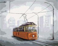Tramvaj, 40×50 cm, bez rámu a bez vypnutí plátna - Painting by Numbers