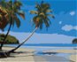 Tropická pláž v Karibiku, 80×100 cm, bez rámu a bez vypnutí plátna - Painting by Numbers
