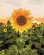 Úžasná slunečnice, 80×100 cm, bez rámu a bez vypnutí plátna - Painting by Numbers